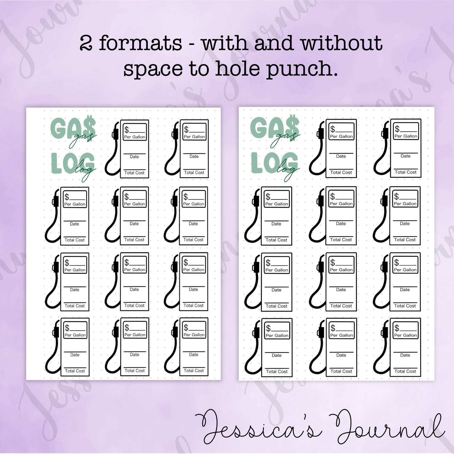 DIGITAL DOWNLOAD PDF Gas Log | Journal Spread