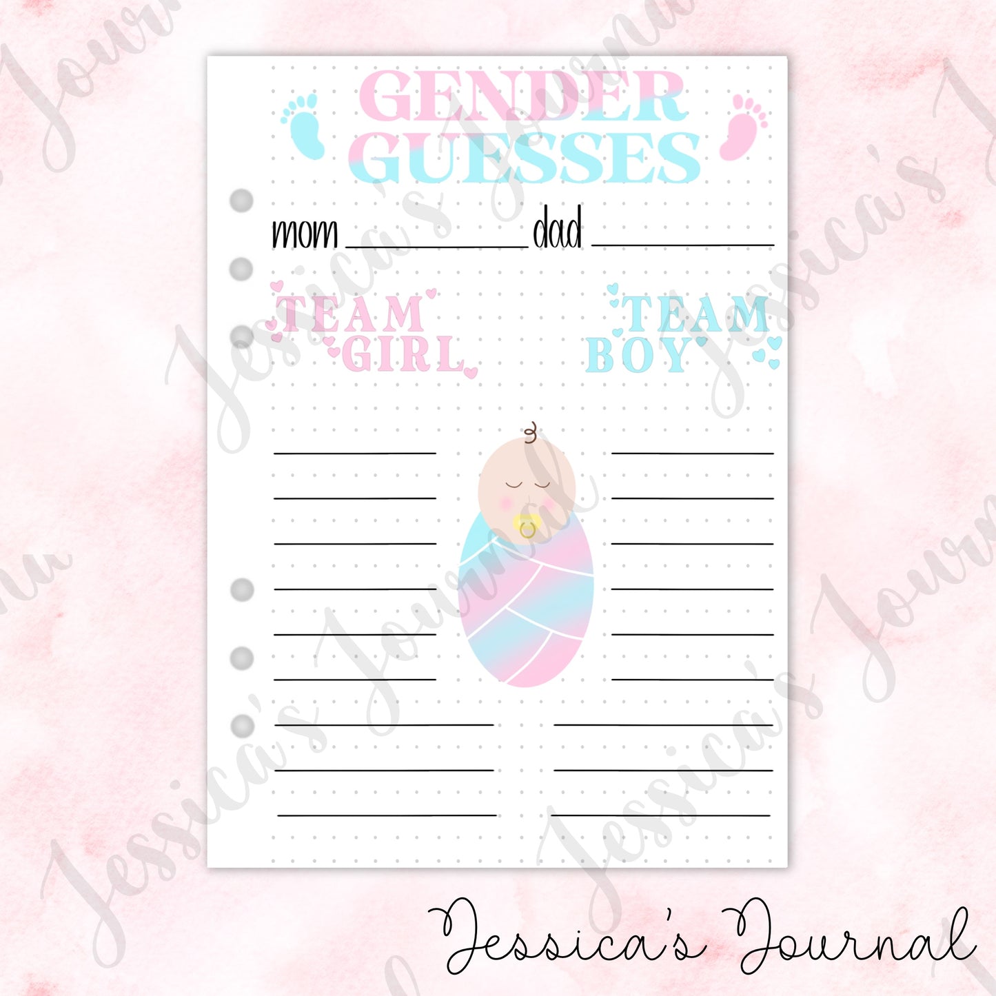 Gender Guesses | Pregnancy Journal Spread