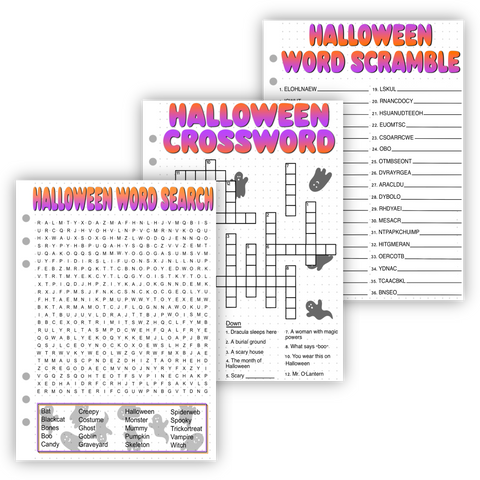 Halloween Activity Pages