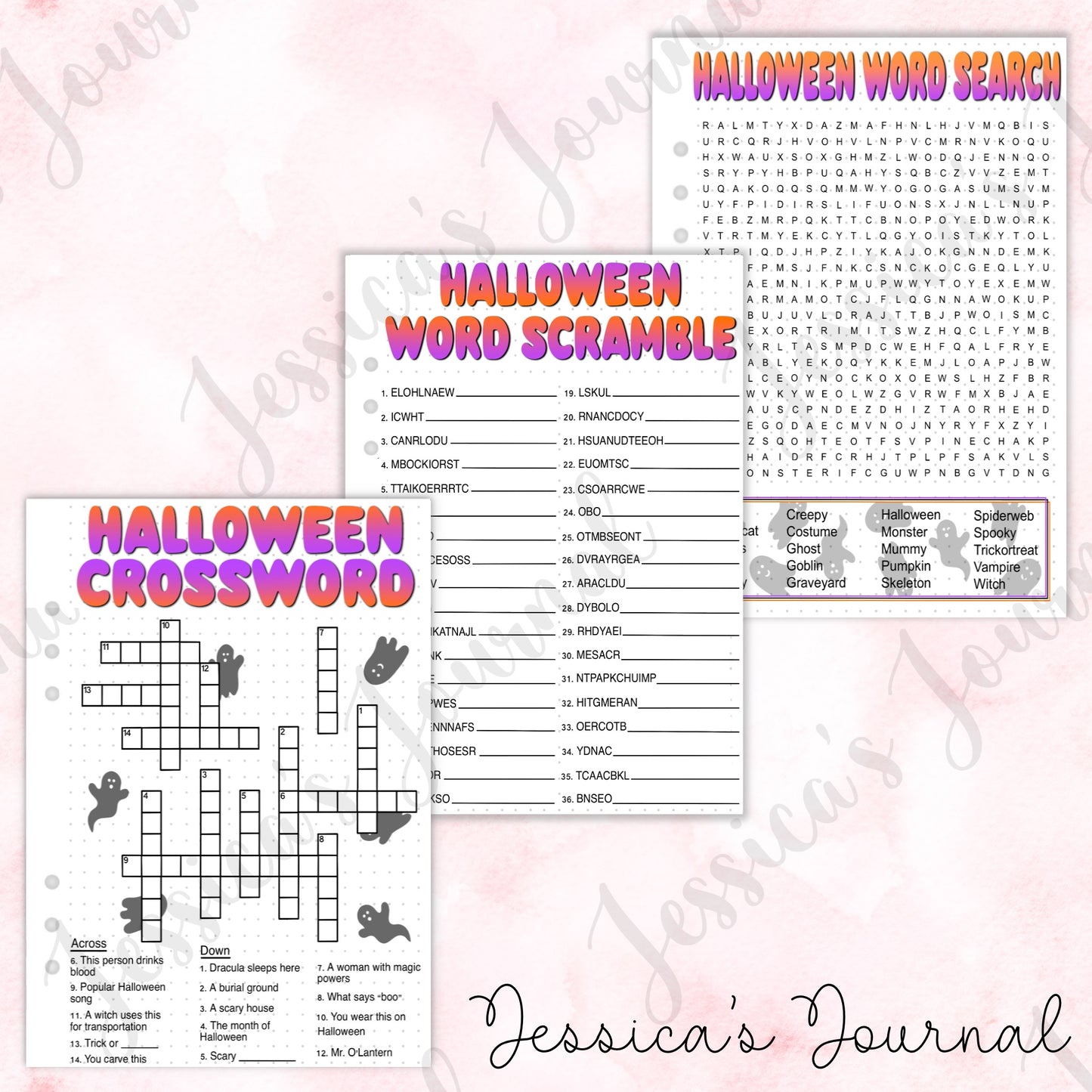 Halloween Activity Pages | Journal Spread