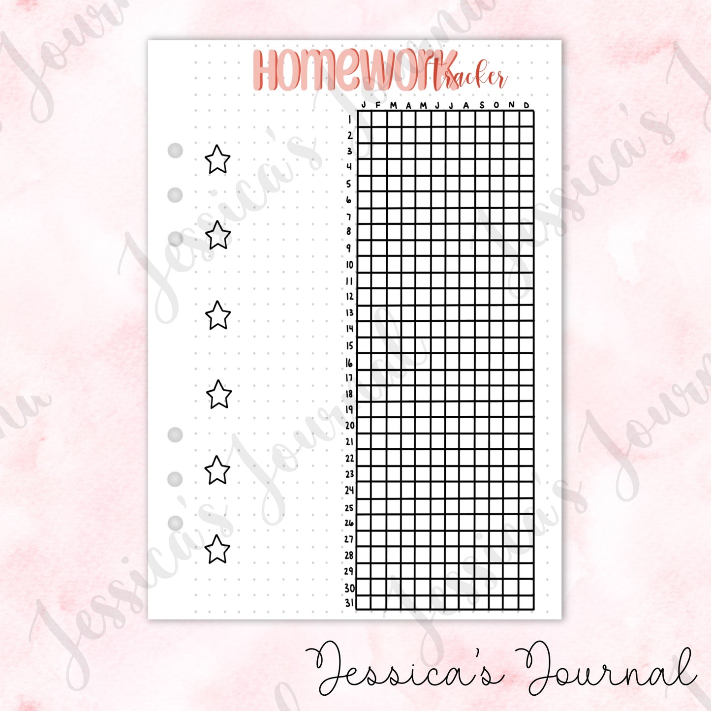 Homework Tracker | Journal Spread