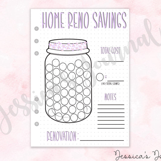 Home Renovation Savings | Journal Spread