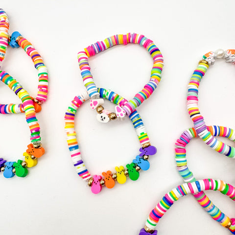 Easter Clay Bead Bracelet