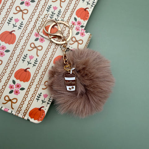 Fall Charm Pom Pom Keychain