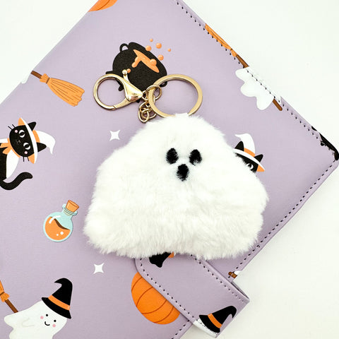 Ghost Pompom Keychain
