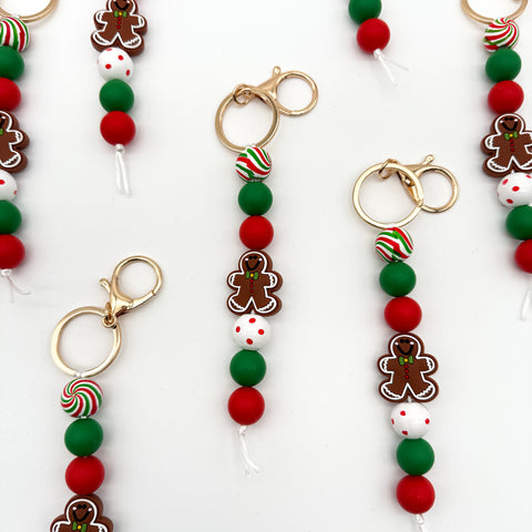 Christmas Beaded Keychain