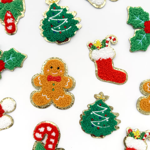 Christmas Chenille Adhesive Patch