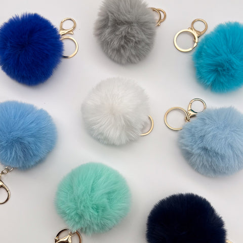 Winter Pom Pom Keychain