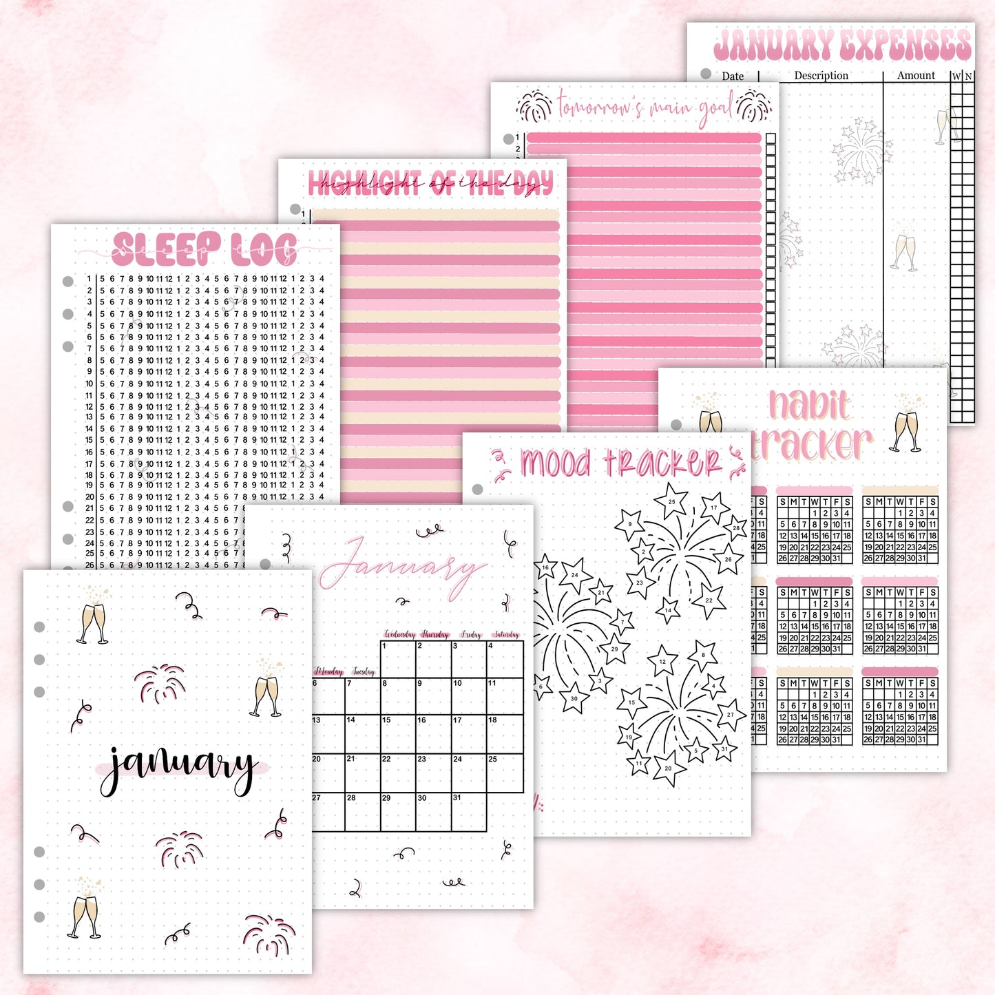 Individual Page Themed Monthly Spread