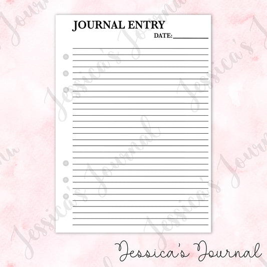 Blank Journal Entry Pages | Journal Spread