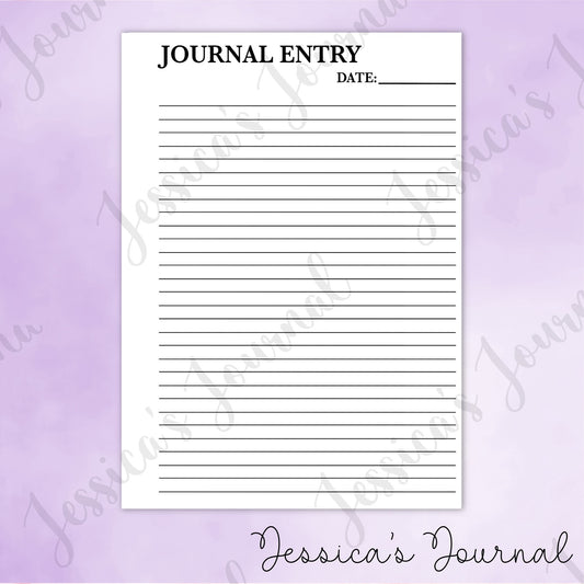 DIGITAL DOWNLOAD PDF Journal Entry | Journal Spread