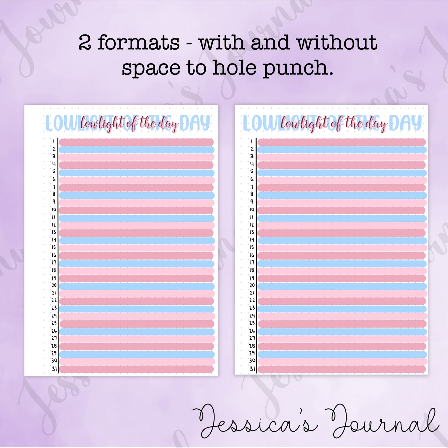 DIGITAL DOWNLOAD PDF Lowlight of the Day | Journal Spread