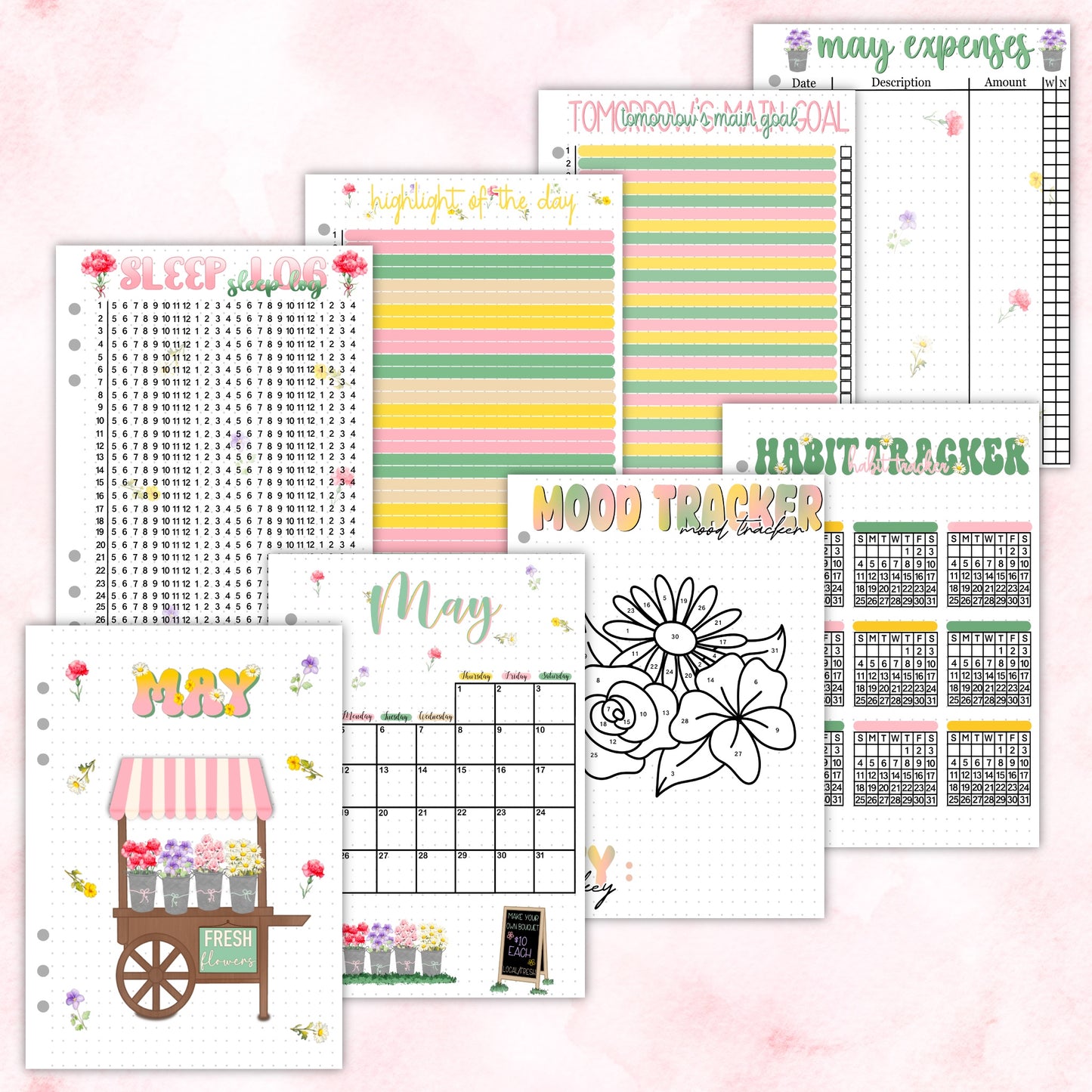 Individual Page Themed Monthly Spread