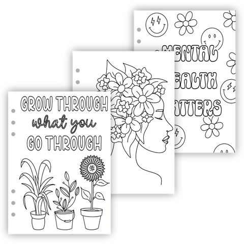 Mental Health Themed Coloring Pages