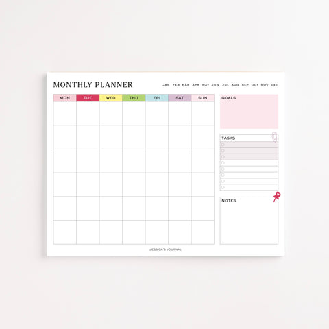 Monthly Planner Notepad