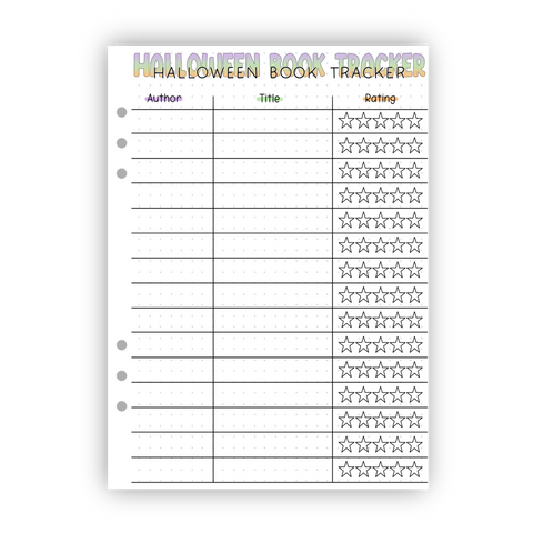 Halloween Book Tracker