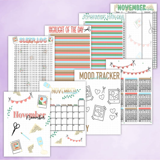 Digital Download PDF November Scrapbooking | 2025