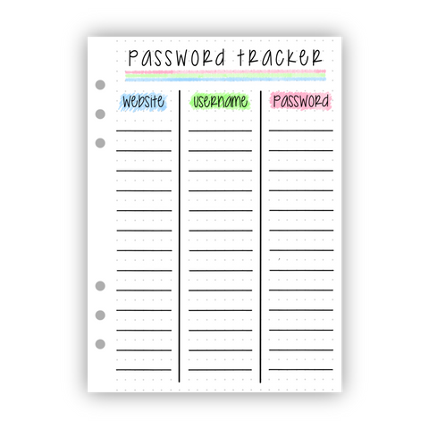 Password Tracker