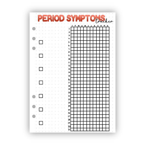 Period Symptoms Tracker