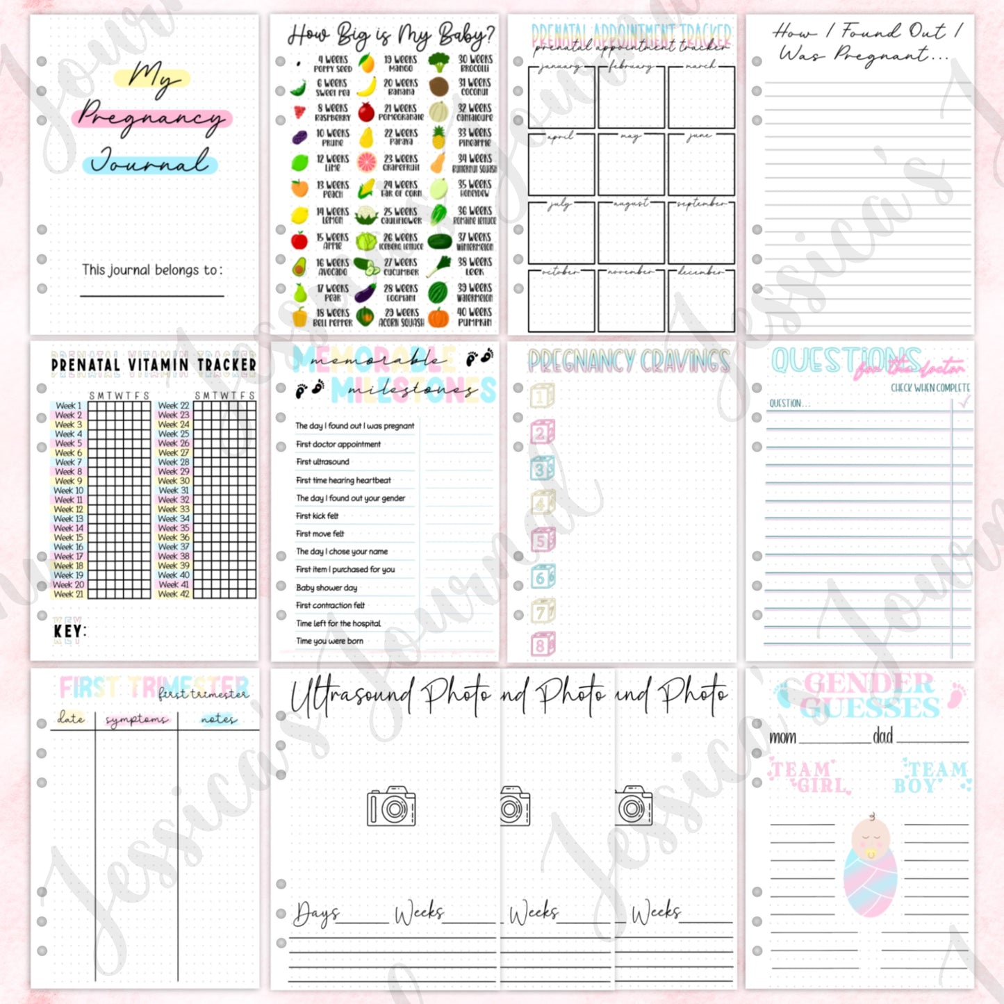 Pregnancy Spread Bundle | Pregnancy Journal Spread