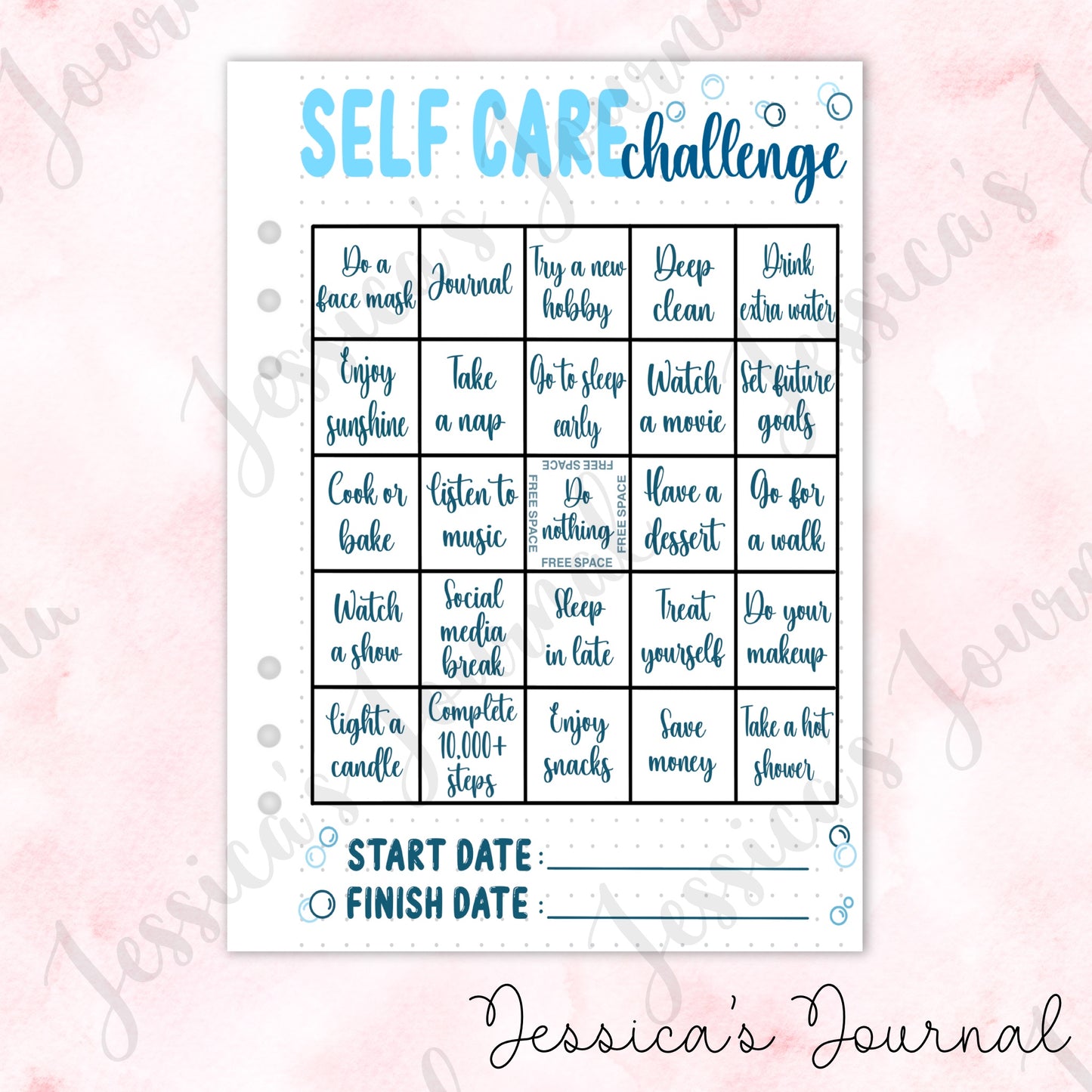 Self Care Challenge | Journal Spread