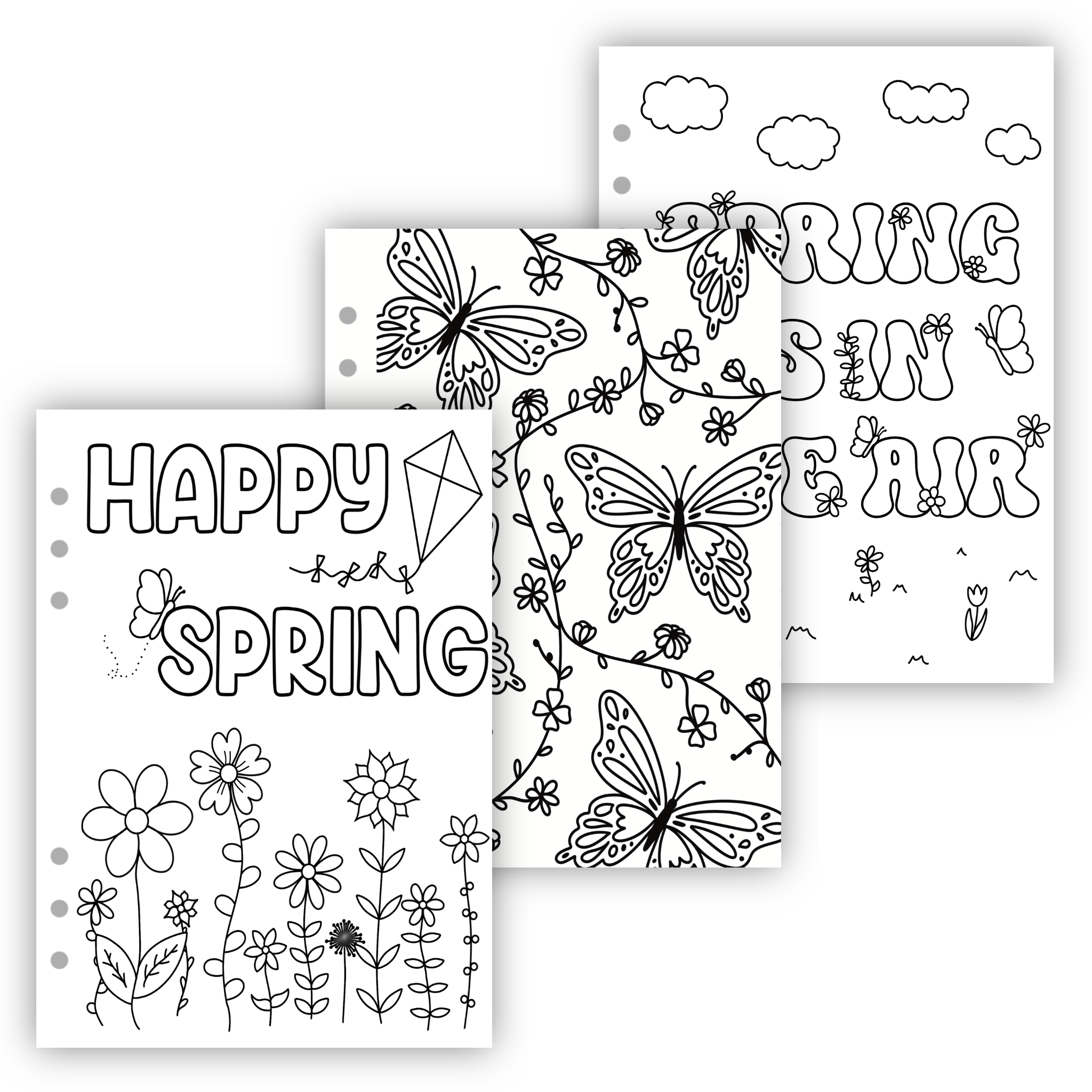 Spring Themed Coloring Pages – Jessica's Journal