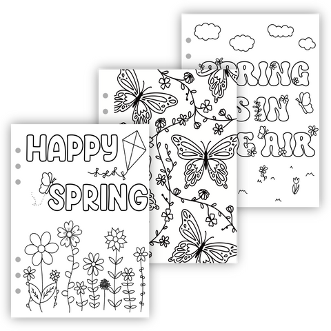 Spring Themed Coloring Pages