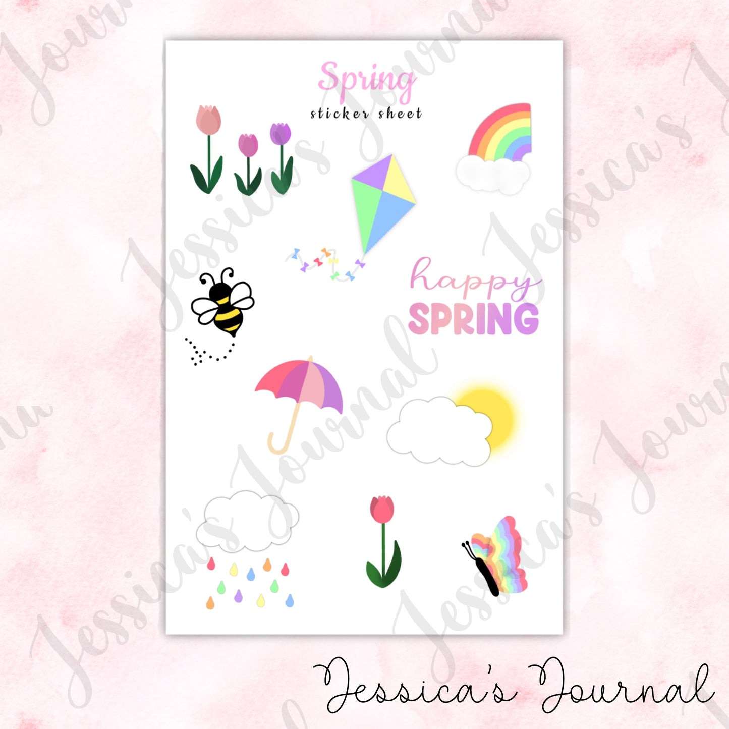 Spring Themed Sticker Sheet