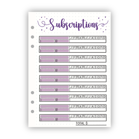 Subscriptions Log