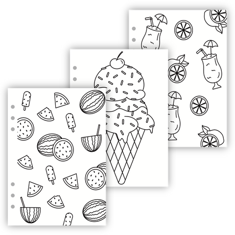 Summer Treats Coloring Pages