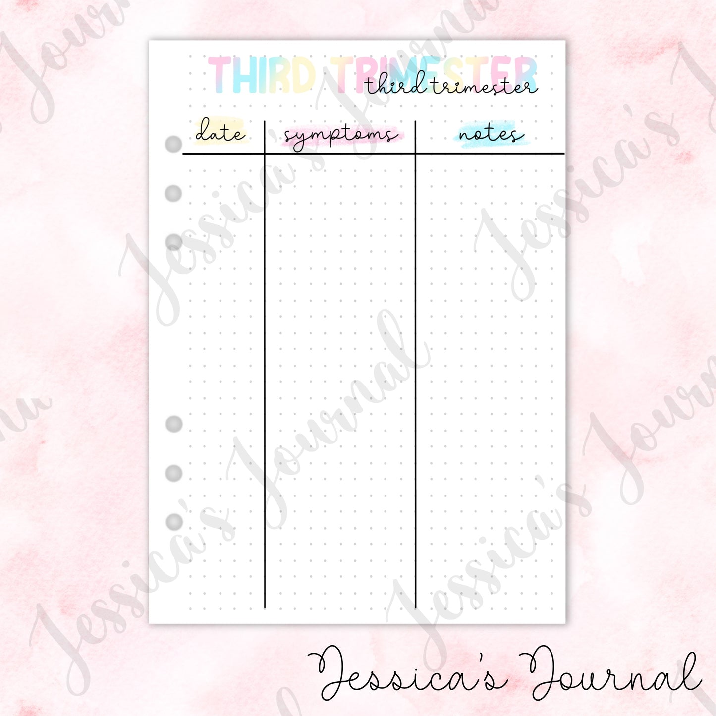 Third Trimester Log | Pregnancy Journal Spread