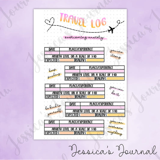 DIGITAL DOWNLOAD PDF Travel Log | Journal Spread