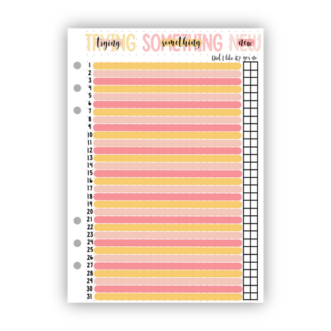 Trying Something New Tracker
