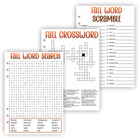 Fall Activity Pages