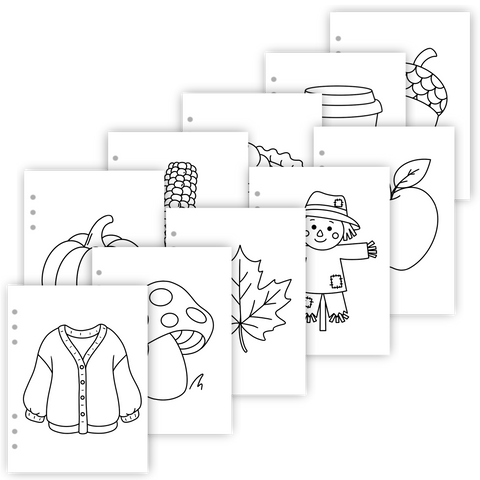 Fall Bold & Easy Coloring Pages