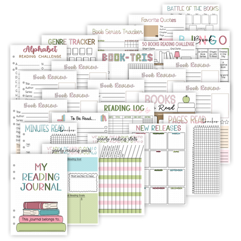 Reading Journal Page Bundle