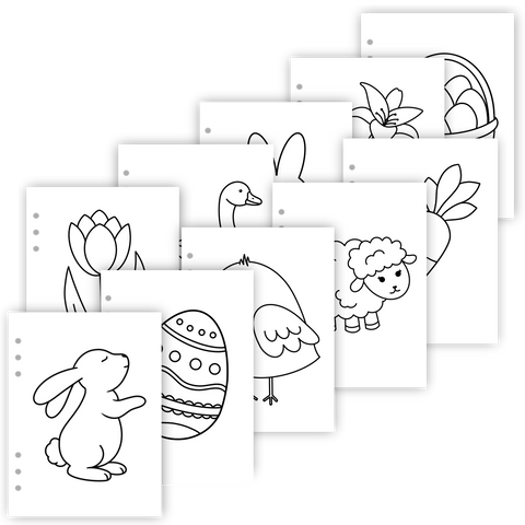 Easter Bold & Easy Coloring Pages