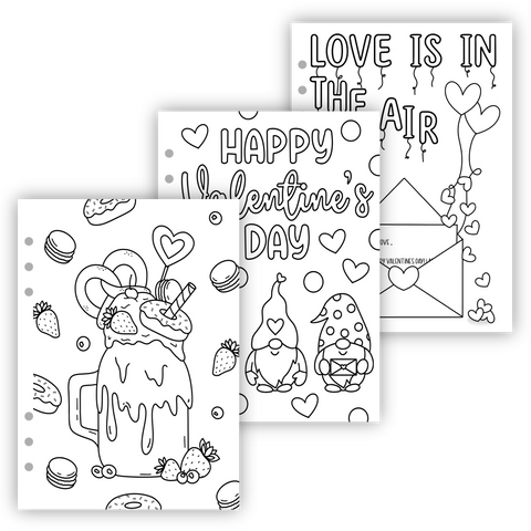 Valentine's Themed Coloring Pages