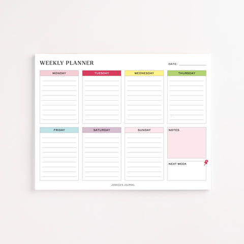 Weekly Planner Notepad