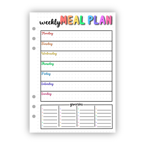 Weekly Meal Plan Tracker