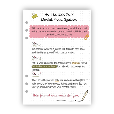 How to Use Your Mental Reset System
