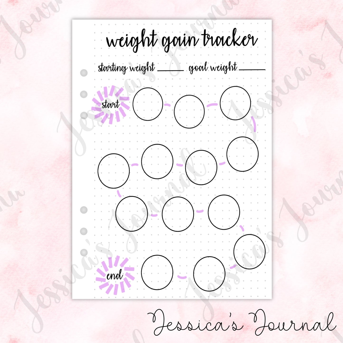 Weight Gain Tracker | Journal Spread