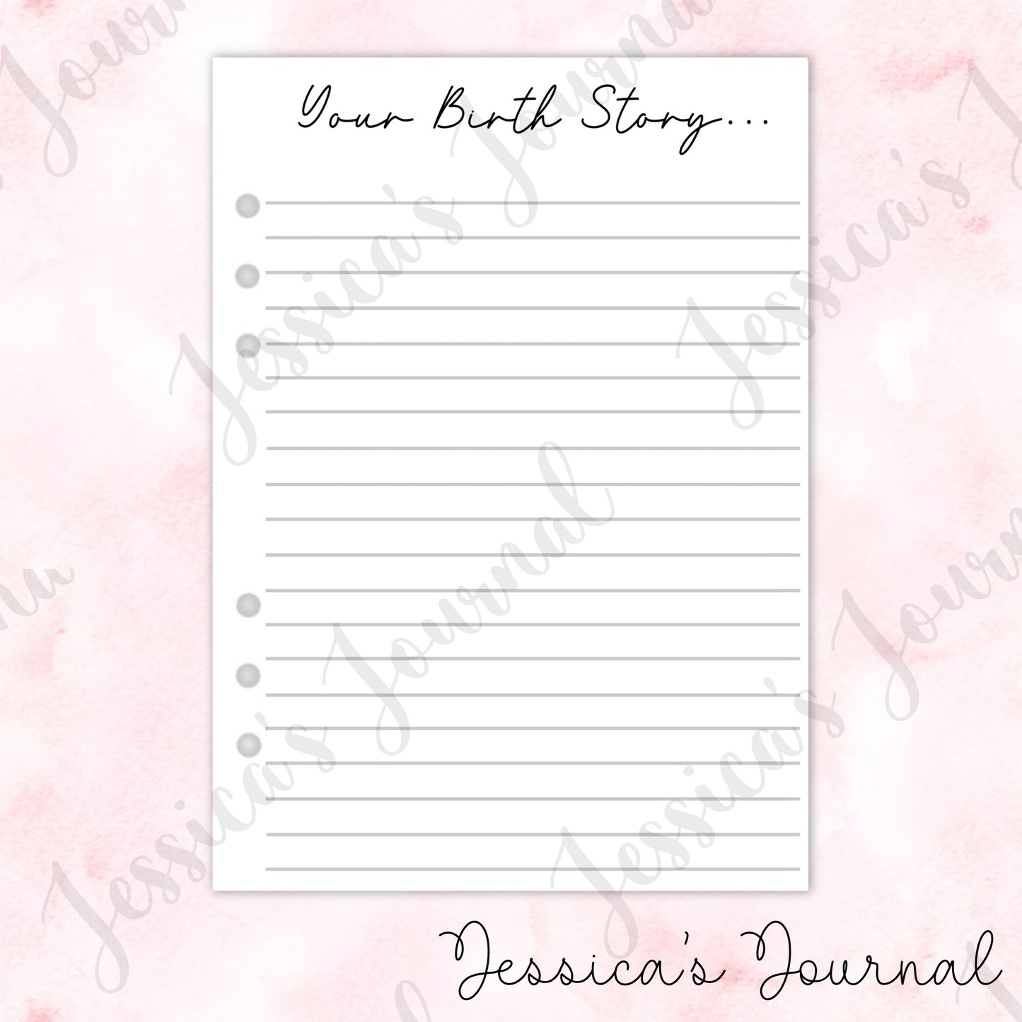 Your Birth Story | Pregnancy Journal Spread