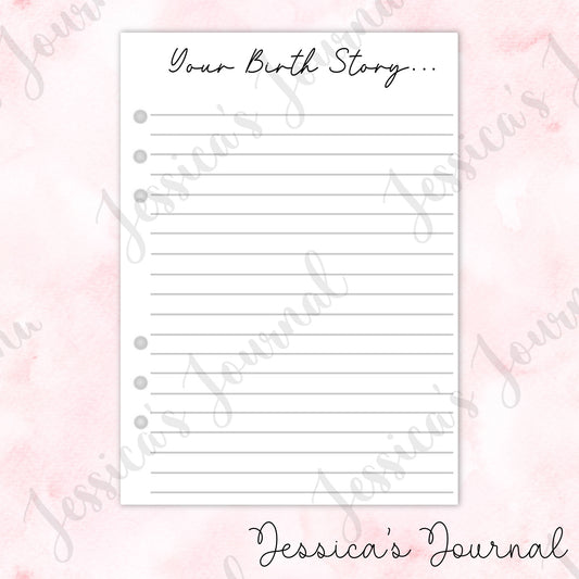 Your Birth Story | Pregnancy Journal Spread