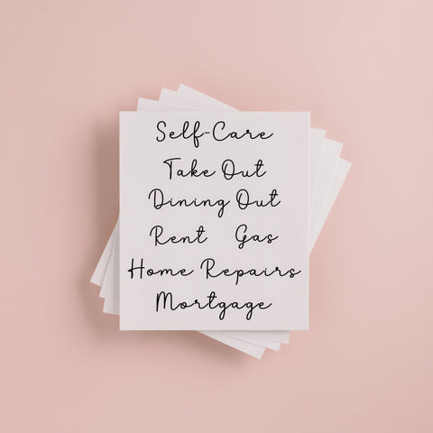 Self Care Budget Binder Kit