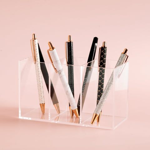 3 Compartment Pen Holder