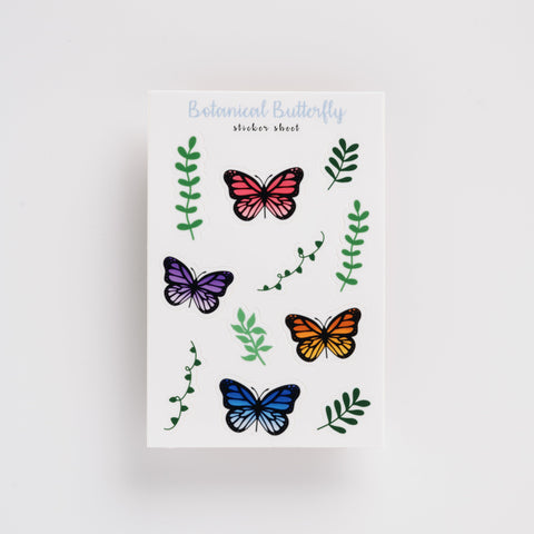 Botanical Butterfly Sticker Sheet