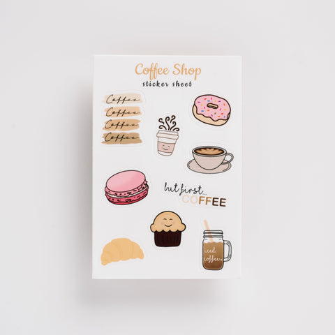 Coffee Shop Sticker Sheet