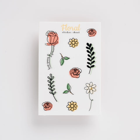 Floral Sticker Sheet